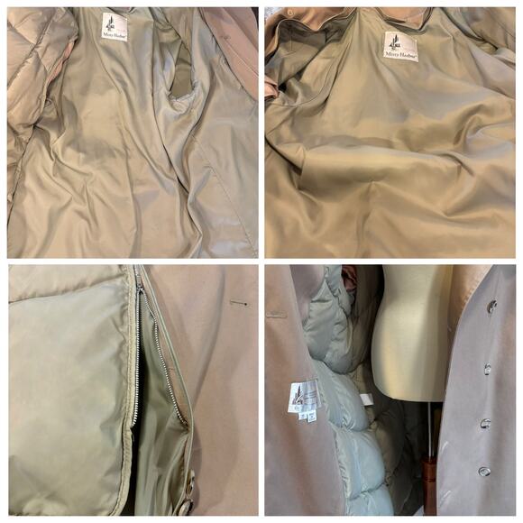 Vtg Winter Cold Weather Beige Trench Coat Down Removable Liner, Men's Size 46R - Picture 6 of 8